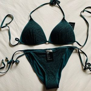 H&M Teal Lace Bikini